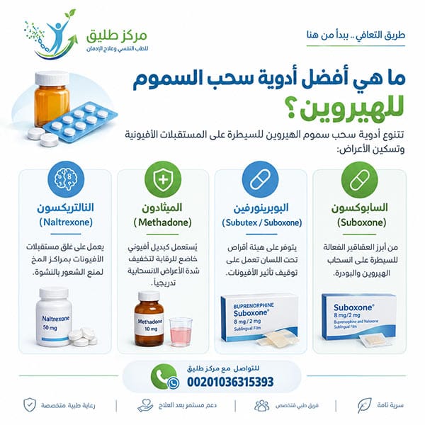 أدوية علاج الإدمان وسحب السموم 1 ما هي أفضل أدوية سحب السموم للهيروين؟