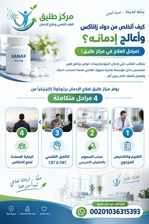كيف أتخلص من دواء زاناكس وأعالج إدمانه؟ (مراحل العلاج في مركز طليق)