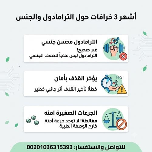 الترامادول والجنس: الحقيقة الطبية الكاملة عن الانتصاب والرغبة والخصوبة 1 أشهر 3 خرافات حول الترامادول والجنس