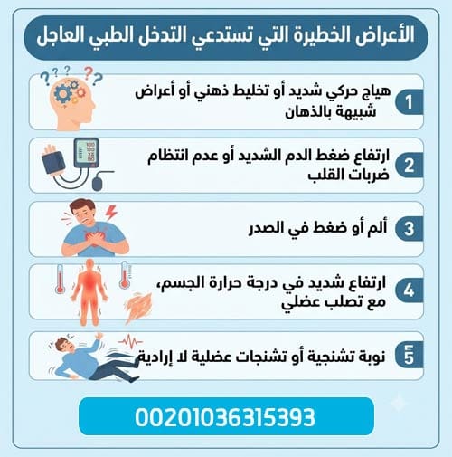 الأعراض الخطيرة التي تستدعي التدخل الطبي العاجل