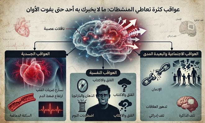 عواقب كثرة تعاطي المنشطات