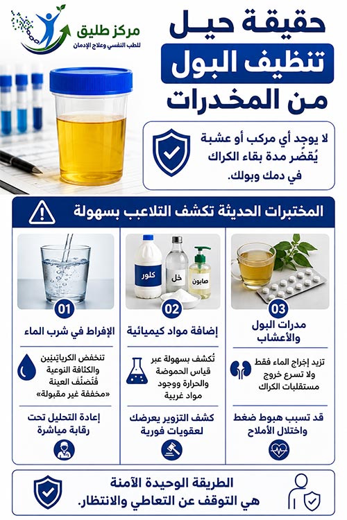 حقيقة حيل تنظيف البول من المخدرات