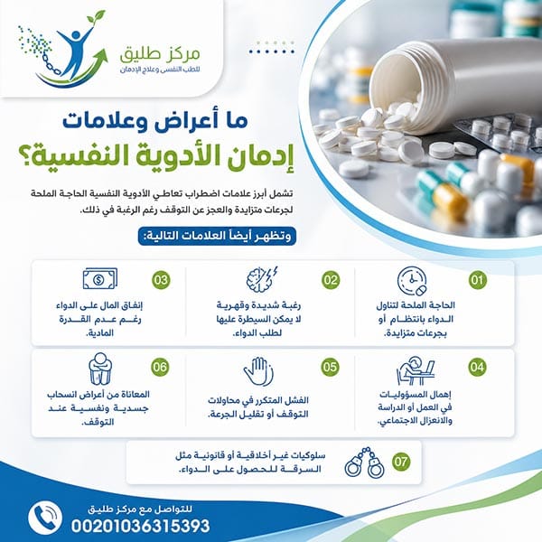 هل الأدوية النفسية تسبب الإدمان؟ الدليل الكامل للتعود والشفاء الآمن 1 ما أعراض وعلامات إدمان الأدوية النفسية؟