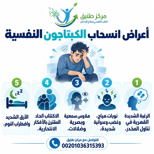 أعراض انسحاب الكبتاجون النفسية: