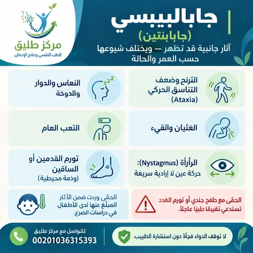 دواء جاباليبسي (Gabalepsy): دواعي الاستعمال، الجرعات، والآثار الجانبية 2 الآثار الجانبية لدواء جاباليبسي (Gabalepsy Side Effects)