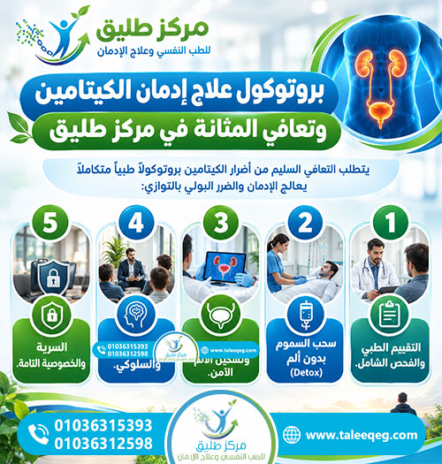 مخاطر الكيتامين على المثانة والجهاز البولي: كيف يحدث التلف وهل يمكن التعافي؟ 3 بروتوكول علاج إدمان الكيتامين وتعافي المثانة في مركز طليق